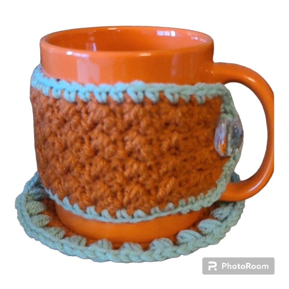 Pumpkin Cozy and Coaster Set